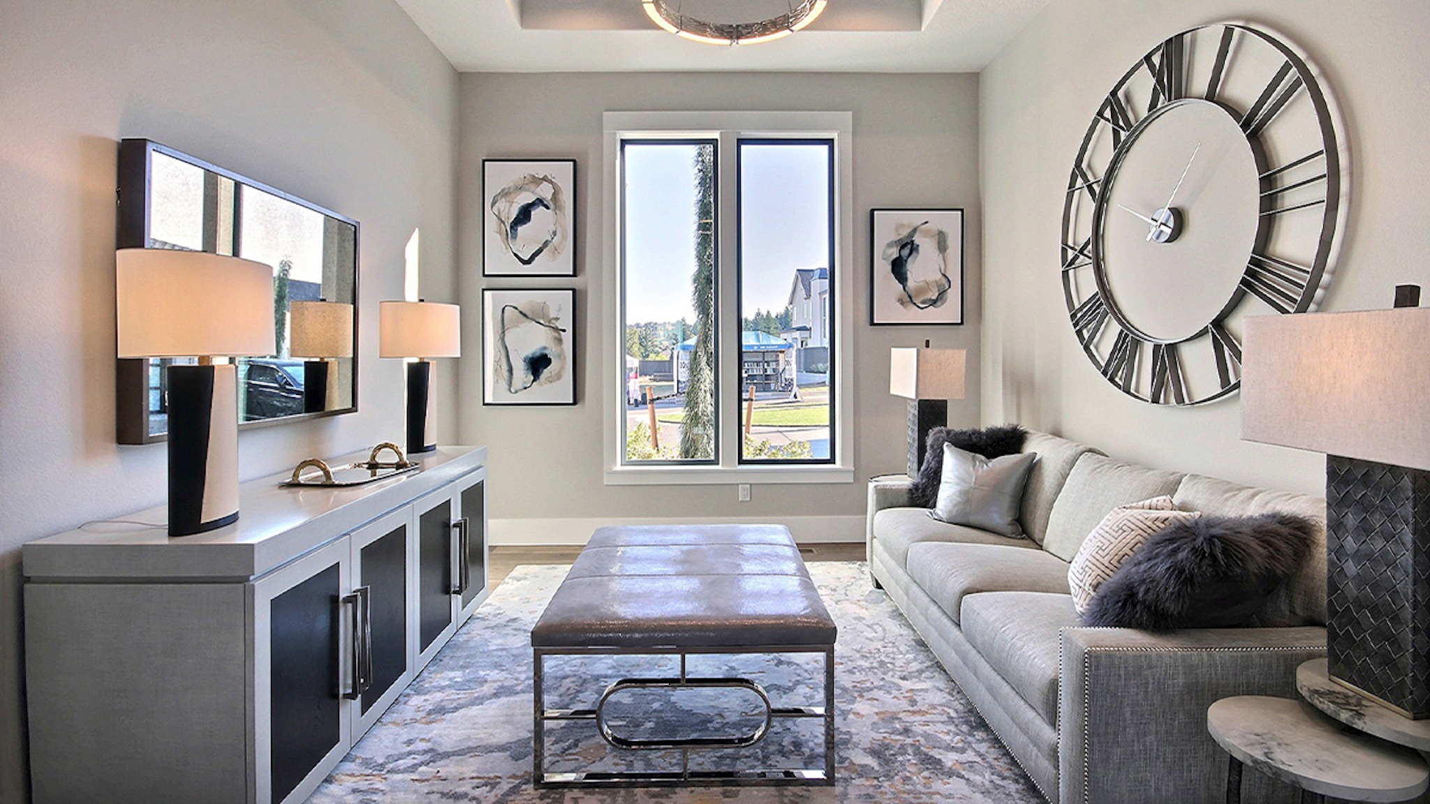 Creative Interiors and Design designer reviewing fabric and finish selections with a client